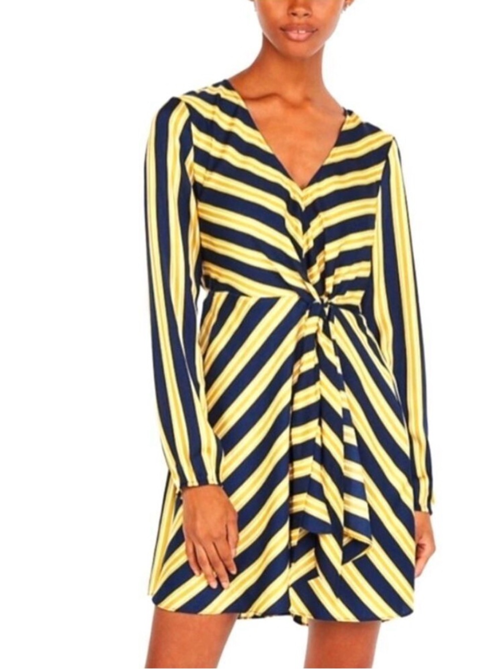 NWT Express Striped Flared Knot Mini Dress M